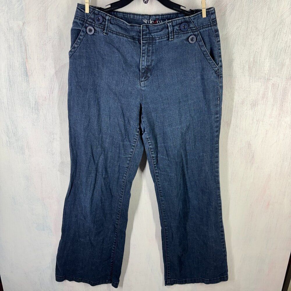 Style & Co Jeans Wide Leg Style Denim Size 10 Classy Stylish